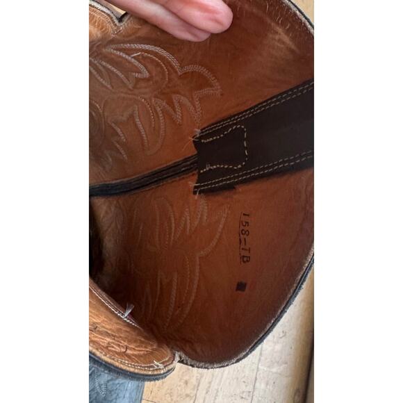 VTG Adams Biltrite Cowboy Boots Women's Leather Black Est Size 10.5 Men 9.5 - Picture 7 of 16